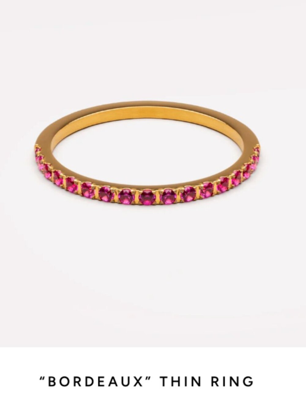 ATOLEA Bordeaux thin ring size 5. New in package. Water and Sweat Resistant.